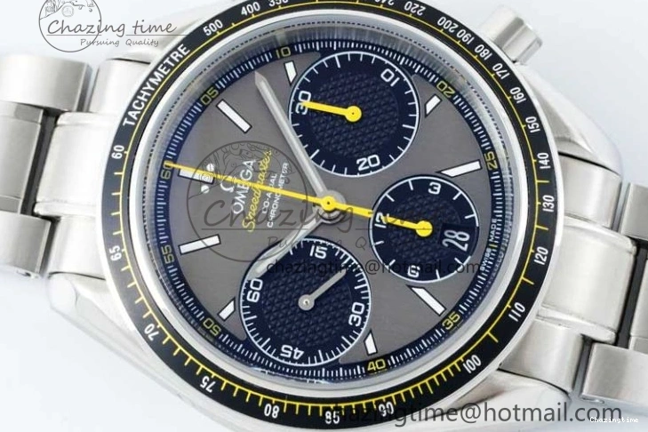 0215 Speedmaster Racing Master SS HKF Best Edition Gray Black Dial on SS Bracelet A Sustainable 7805